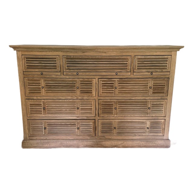 Oversized Restoration Hardware Shutter Dresser For Sale