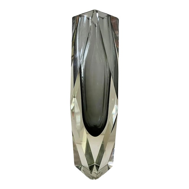 1970s Murano Glass "Sommerso" Vase by Mandruzzato For Sale