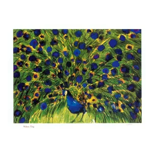 Walasse Ting 'Peacock' Contemporary France Offset Lithograph