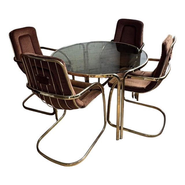 Copper Dining Set from Gastone Rinaldi, 1970s, Set of 5 For Sale