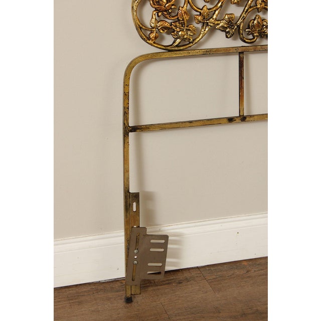Rococo Style King Size Scrolling Brass Headboard For Sale - Image 11 of 12