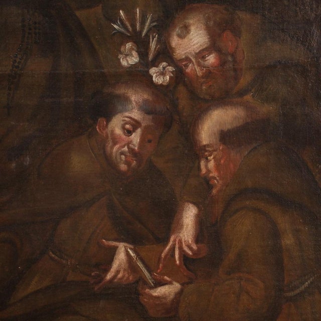 Spanish Artist, Religious Figures, 1730, Oil on Canvas, Framed For Sale - Image 7 of 16