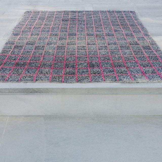 Meditation Rug with Checkered Design, Tibet, 1900s For Sale - Image 5 of 13