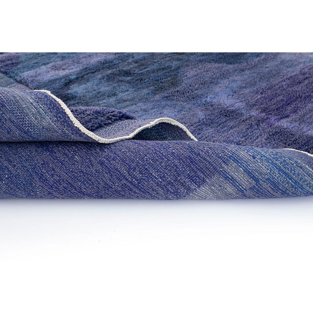 Textile Premium Hand-Knotted Moroccan Wool Rug | 11'3" X 8'7" | One of a Kind For Sale - Image 7 of 8