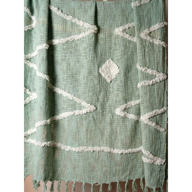 Boho Chic Luxe Loom Embroidered Throw – Elevate Your Dining Experience With Style and Comfort For Sale - Image 3 of 3