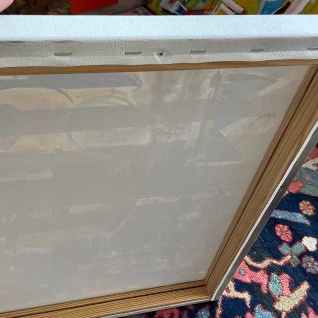 Abstract John Schwab Bucks County, Pa Abstract Expressionist Cubist Oil Painting Kandinsky Style For Sale - Image 3 of 3