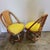 Organic Modern Rattan Dining Set With Four Swivel Chairs and Glass Top Table For Sale - Image 11 of 14