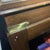 Mid-Century Modern Burl Walnut Lane Altavista Campaign Serving Console Table Brass Gallery Back For Sale - Image 3 of 3