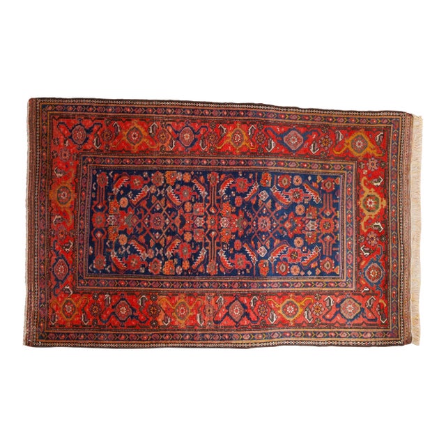 Antique Kurdish Hamadan Rug - 3'9" x 5'10" For Sale