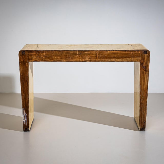 Gold Vanity Console With Mirrored Front, Italy, 1950s For Sale - Image 8 of 15
