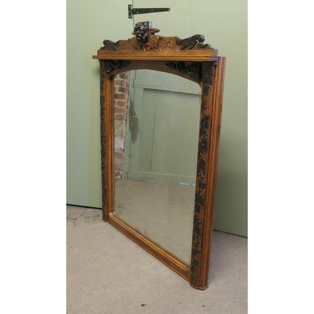A Large Carved Oak Wall Mirror This is a lovely piece the Oak Mirror Frame is 5.5” wide and in 2 tones, a medium colour...