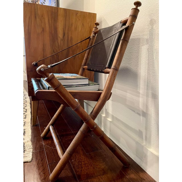 Mid 20th Century Mid 20th Century Campaign Folding Chair For Sale - Image 5 of 8
