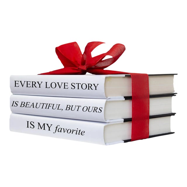 Decorative Books - Quote Book Stack - "Love Story" For Sale