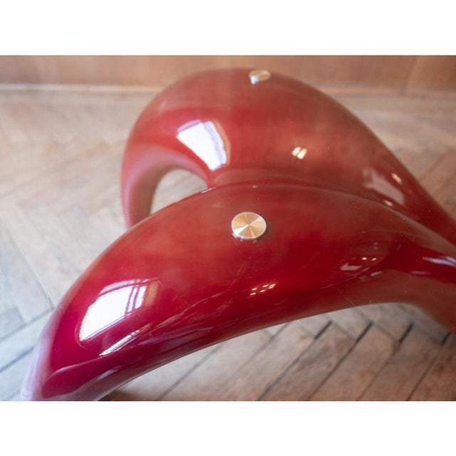 Postmodern Red Coffee Table, 1980s For Sale - Image 13 of 15
