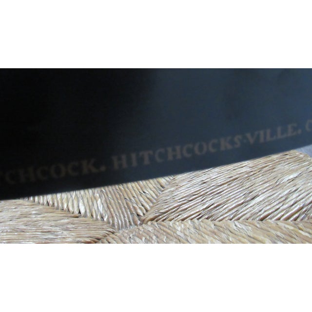 1980s Hitchcock Farmhouse Black Chair Ladderback For Sale - Image 6 of 6