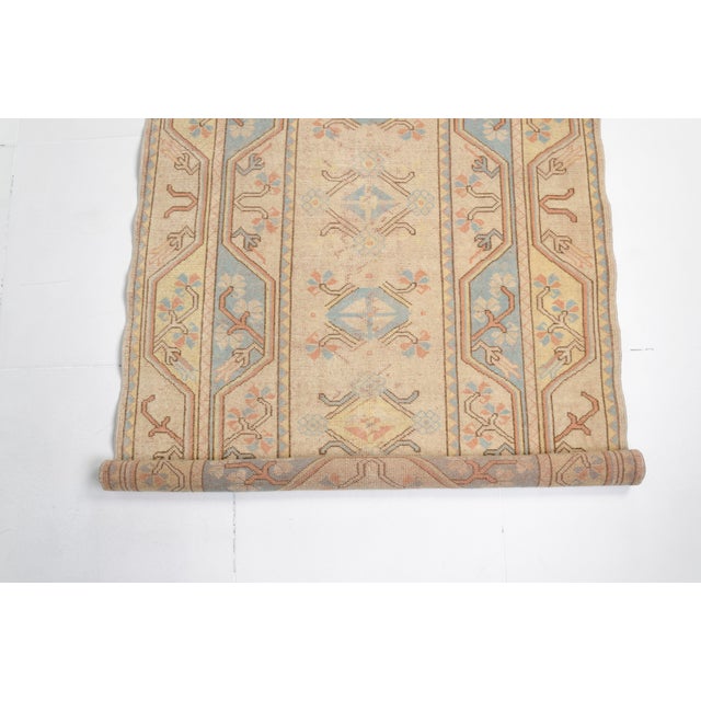 1950s Vintage Floral Turkish Wool Carpet For Sale - Image 5 of 10