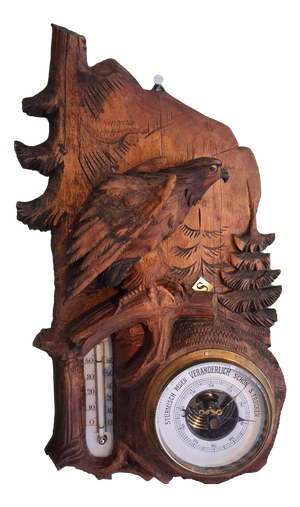 Black Forest Eagle Thermometer & Barometer, 1950s