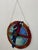 Stained Glass Handmade artwork of blue and red parrot. Wire attached for hanging. Vintage Condition Consistent with Age as...