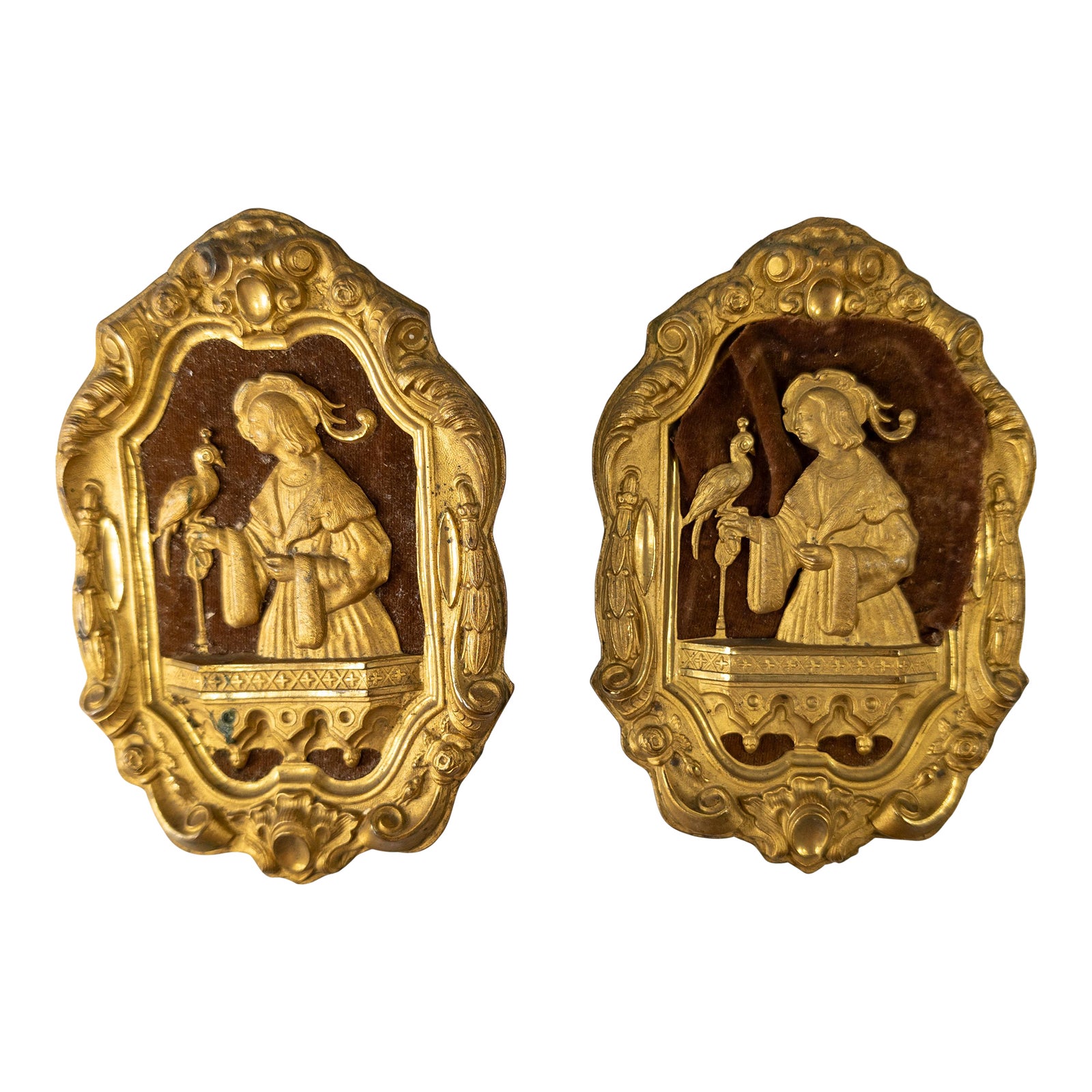 19th Century Pair of Gilt Metal Renaissance Revival Objects | Chairish