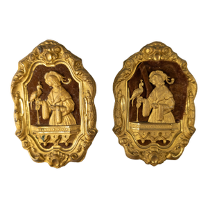 19th Century Pair of Gilt Metal Renaissance Revival Objects