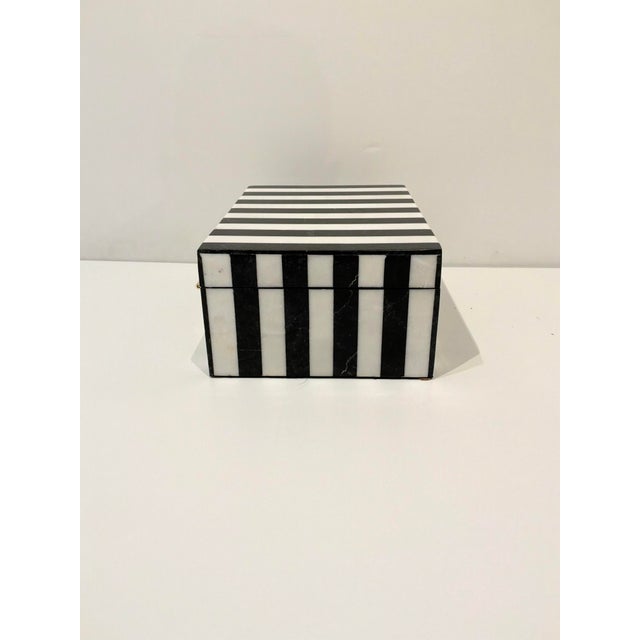 Made Goods Made Goods Escher Black & White Marble Box. For Sale - Image 4 of 6