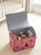 Pink Handmade Madagascar Woven Raffia Toucan Children's Toy Box & Storage Trunk For Sale - Image 8 of 12