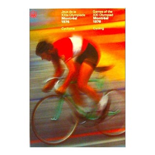 1976 Montreal Olympics Cycling Poster - Cojo For Sale