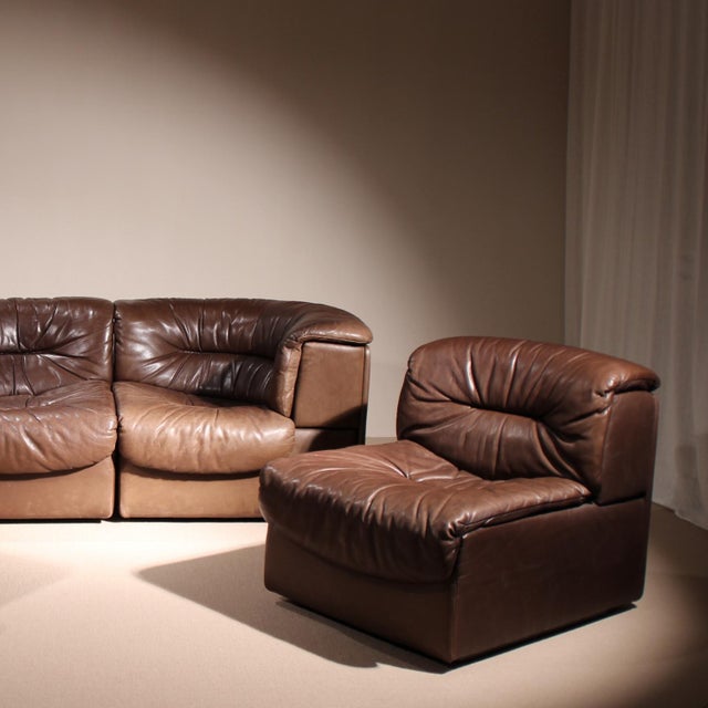 DS-14 Modular Sofa in Leather from de Sede, 1980s, Set of 4 For Sale - Image 3 of 18