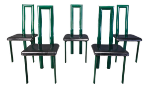 Italian Regia Dining Chairs by Antonello Mosca for Ycami, 1980s, Set of 6