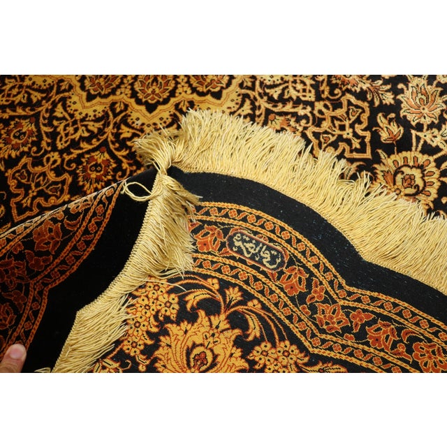 Textile 20th Century Signed Round Silk Rug rug no. 10947 For Sale - Image 7 of 10
