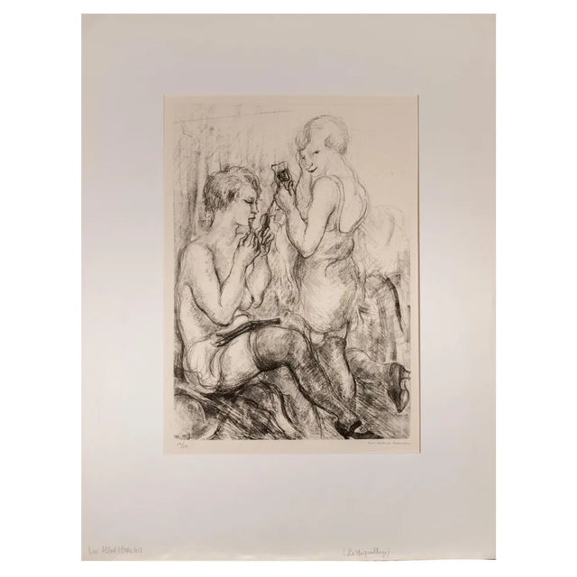 Luc-Albert Moreau, Two Women, Early 20th Century, Lithograph For Sale