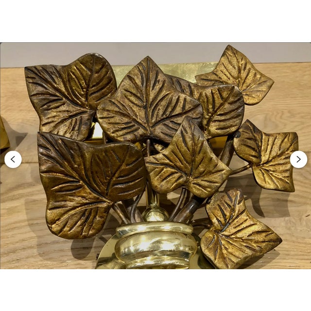 Metal Vintage Wall Sconces in Gilded Bronze from Maison Baguès, 1960s, Set of 2 For Sale - Image 7 of 12