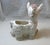Mid Century Ceramic Baby Donkey Planter Pink & White Spaghetti Detail For Sale - Image 4 of 10