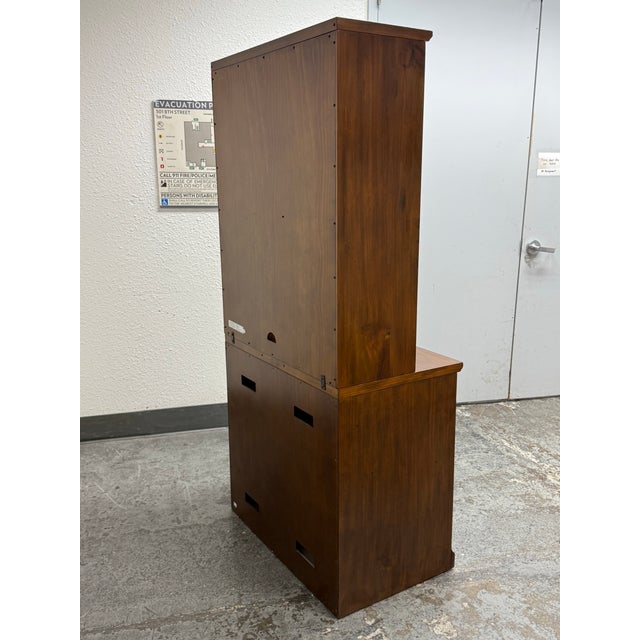 William Sonoma for Pottery Barn Printer's Two Piece Storage Bookcase For Sale In San Francisco - Image 6 of 12
