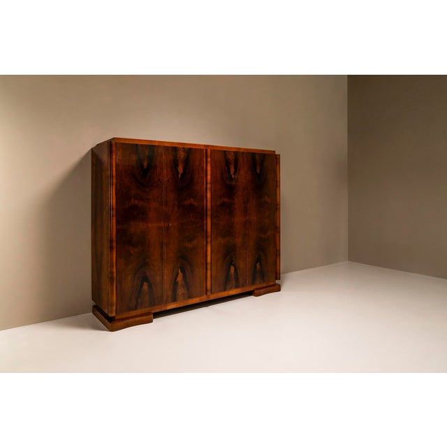 Art Deco Wardrobe in Palisander by T Woonhuys, Netherlands, 1930s For Sale - Image 4 of 13