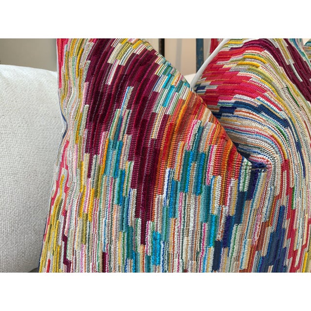 Abstract Kravet Couture “Rocky” in Caved Velvet Down-Filled 18" Pillow - Single For Sale - Image 3 of 6