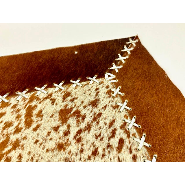 Hand-Woven Chrommium-Tanned Table Rug in Cow Leather from Industria Argentina, 1970s For Sale - Image 4 of 6