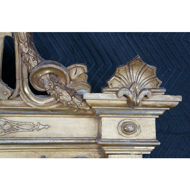 Monumental Antique Renaissance Revival Neo-Grec Giltwood Carved Pier Mirror 88" For Sale - Image 15 of 18