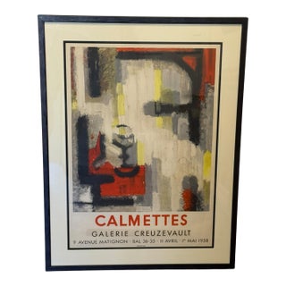 Jean-Marie Calmettes French Exhibition Poster 1958 For Sale
