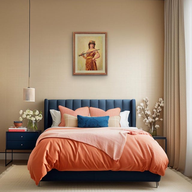 Charles Bellay, Salome with Bloodied Sword, 1860s, Watercolor on Paper, Framed For Sale - Image 13 of 18