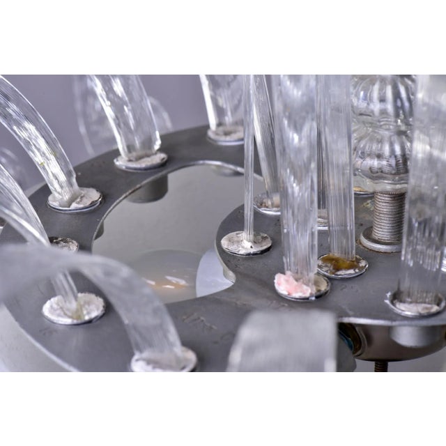 Fancy Murano Glass Art Deco Chandelier For Sale - Image 11 of 13