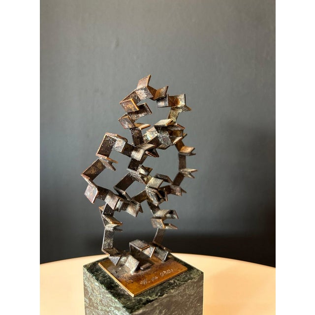 1970s William De Lillo Bronze & Marble Mid Century Sculpture For Sale - Image 5 of 6