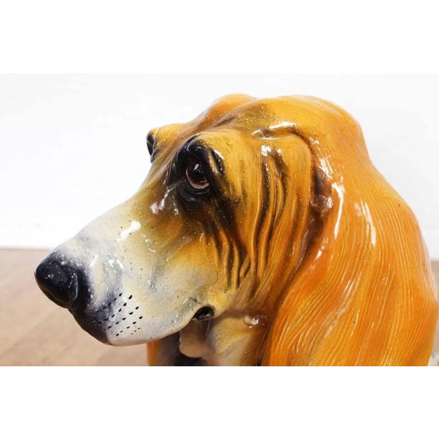 Life-Size Ceramic Basset Hound, 1970s For Sale - Image 10 of 14
