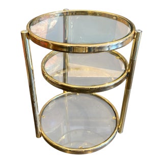 1970s Swivel End Table Attributed to Milo Baughman For Sale