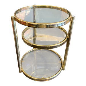 1970s Swivel End Table Attributed to Milo Baughman