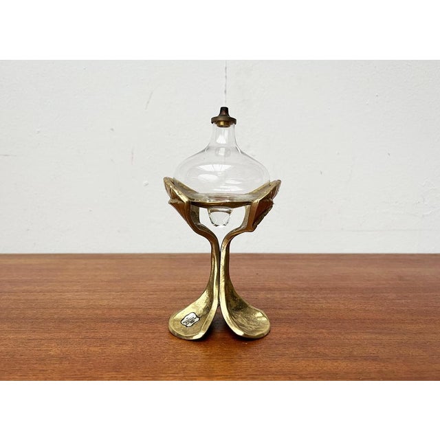 Metal Mid-Century German Bronze Ornamental Oil Lamp from Gilde, 1960s For Sale - Image 7 of 15