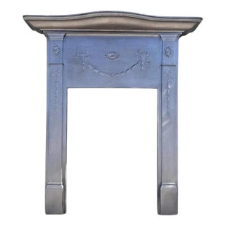 Victorian Edwardian Cast Iron Fireplace Surround for Wood Burner For Sale