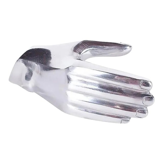 21st Century Cast Aluminum Hand Doorstop For Sale