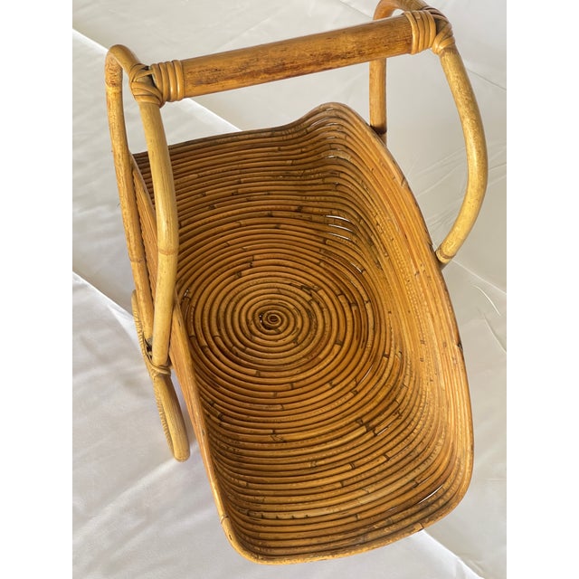 Italian Gabriella Crespi Style Pencil Bamboo Magazine Rack, 1960s For Sale In West Palm - Image 6 of 10