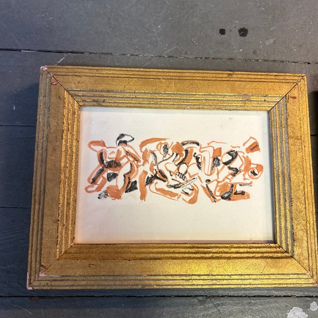 Set of two 1950’s original abstract expressionist watercolor paintings. Each measure 7x5 or 9.25x7.25 framed. Check out my...